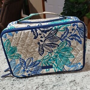 Vera Bradley Makeup Case/Travel Bag- Santiago (Retired Pattern)